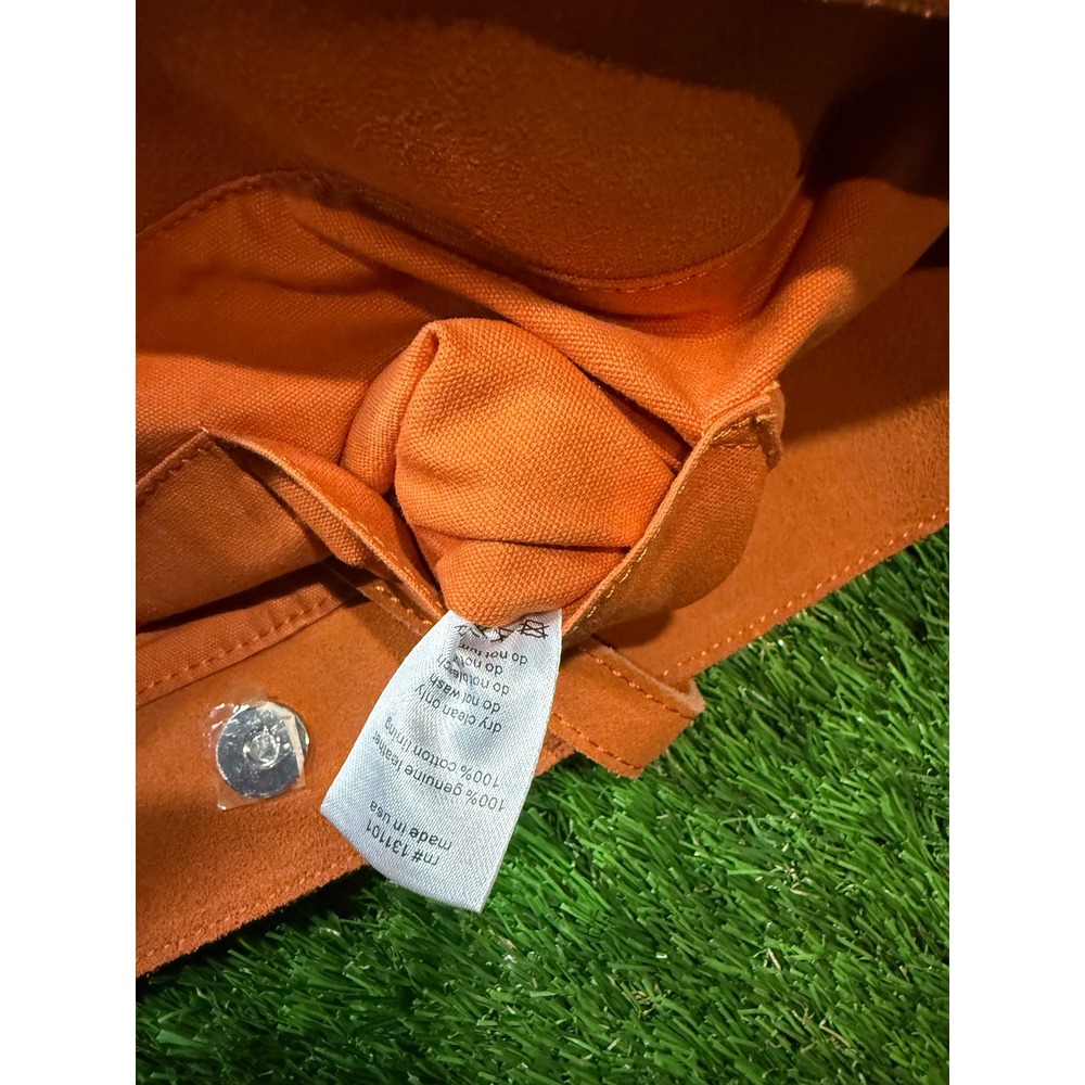 MILA Made in Los Angeles Suede Fringe Tote Bag Burnt Orange - Picture 5 of 8